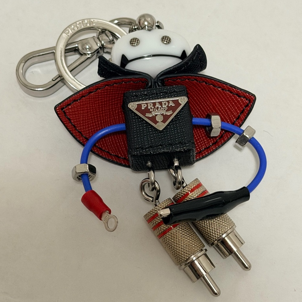 PRADA Robot Saffiano Leather Keychain Charm - Picture 7 of 8